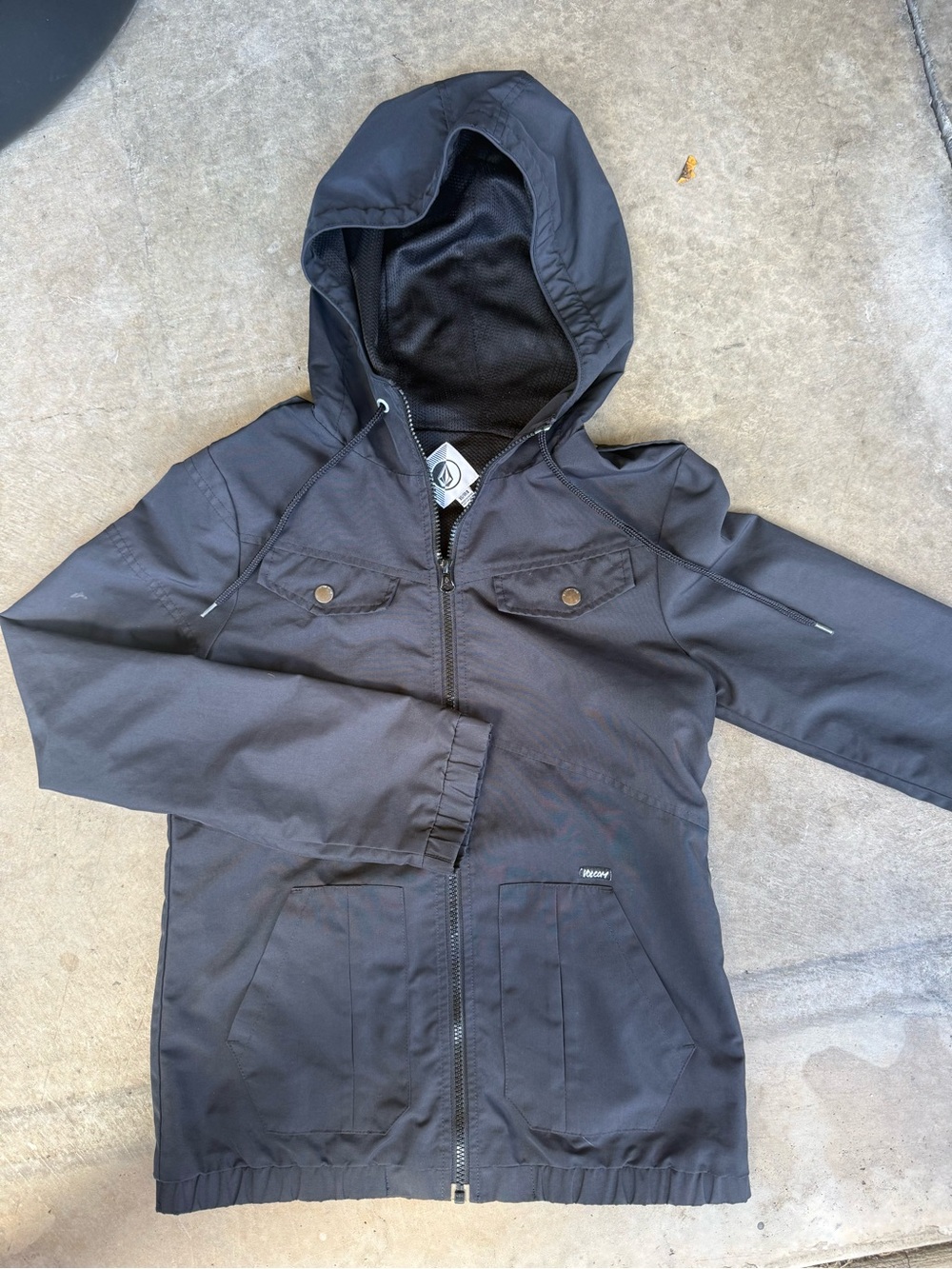 Women’s Hooded Black Jacket - Lightweight Zip-Up